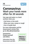 Covid-19 Coronavirus Wash Your Hands Sign, Self Adhesive Vinyl, 1mm PVC, 5mm Correx Board