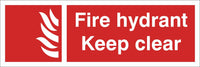 Fire Hydrant Keep Clear Sign, Self Adhesive Vinyl, 1mm PVC, 5mm Correx Board