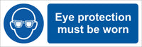 Eye protection must be worn Sign, Self Adhesive Vinyl, 1mm PVC, 5mm Correx Board