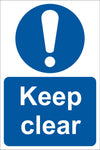 Keep clear Sign, Self Adhesive Vinyl, 1mm PVC, 5mm Correx Board