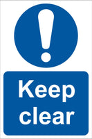 Keep clear Sign, Self Adhesive Vinyl, 1mm PVC, 5mm Correx Board