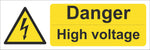 Danger high voltage Sign, Self Adhesive Vinyl, 1mm PVC, 5mm Correx Board