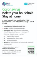 Covid-19 Coronavirus Stay at Home Sign, Self Adhesive Vinyl, 1mm PVC, 5mm Correx Board
