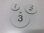 Engraved Valve Tag, WHITE with BLACK TEXT, Multiple Sizes and Options