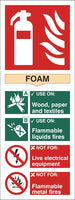 Fire Extinguisher Foam Sign, Self Adhesive Vinyl, 1mm PVC, 5mm Correx Board