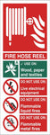 Fire Hose Reel Sign, Self Adhesive Vinyl, 1mm PVC, 5mm Correx Board