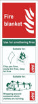 Fire Blanket Sign, Self Adhesive Vinyl, 1mm PVC, 5mm Correx Board