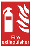 Fire Extinguisher  Sign, Self Adhesive Vinyl, 1mm PVC, 5mm Correx Board