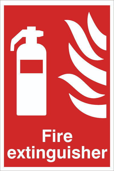 Fire Extinguisher  Sign, Self Adhesive Vinyl, 1mm PVC, 5mm Correx Board
