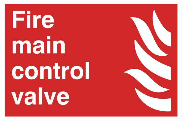 Fire Man Control Valve Sign, Self Adhesive Vinyl, 1mm PVC, 5mm Correx Board