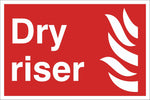 Dry Riser Sign, Self Adhesive Vinyl, 1mm PVC, 5mm Correx Board