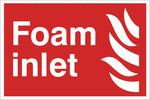 Foam inlet Sign, Self Adhesive Vinyl, 1mm PVC, 5mm Correx Board