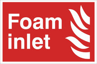 Foam inlet Sign, Self Adhesive Vinyl, 1mm PVC, 5mm Correx Board