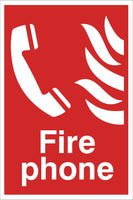 Fire Phone Sign, Self Adhesive Vinyl, 1mm PVC, 5mm Correx Board