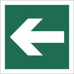 Arrow Left Sign, Self Adhesive Vinyl, 1mm PVC, 5mm Correx Board