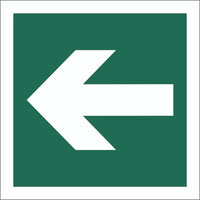 Arrow Left Sign, Self Adhesive Vinyl, 1mm PVC, 5mm Correx Board