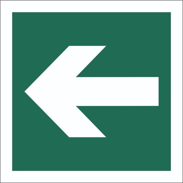 Arrow Left Sign, Self Adhesive Vinyl, 1mm PVC, 5mm Correx Board