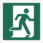 Running Man Right Sign, Self Adhesive Vinyl, 1mm PVC, 5mm Correx Board