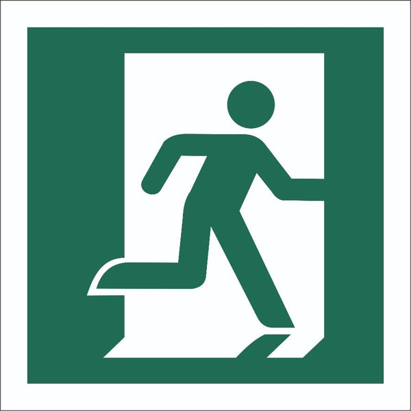 Running Man Right Sign, Self Adhesive Vinyl, 1mm PVC, 5mm Correx Board