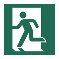 Running Man Left Sign, Self Adhesive Vinyl, 1mm PVC, 5mm Correx Board