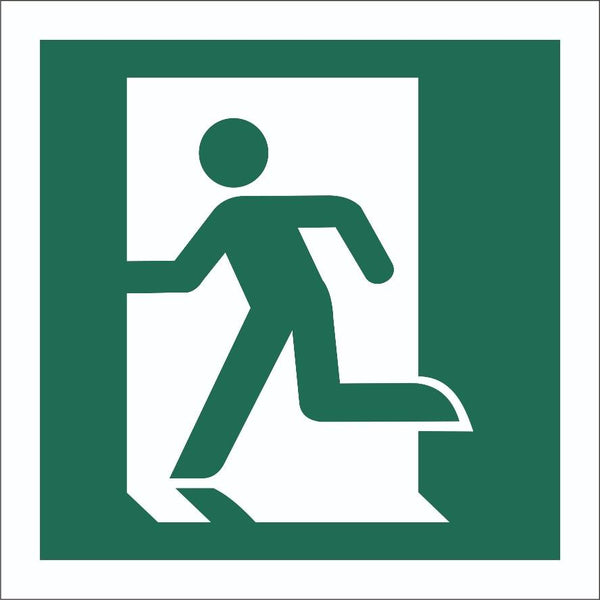 Running Man Left Sign, Self Adhesive Vinyl, 1mm PVC, 5mm Correx Board