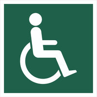 WheelChair Sign, Self Adhesive Vinyl, 1mm PVC, 5mm Correx Board
