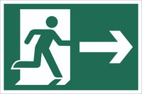 Running Man Arrow Right Sign, Self Adhesive Vinyl, 1mm PVC,