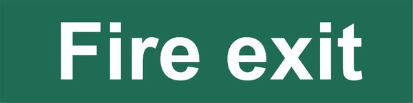 Fire Exit Sign, Self Adhesive Vinyl, 1mm PVC, 5mm Correx Board