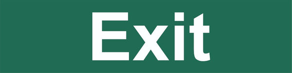 Exit Sign, Self Adhesive Vinyl, 1mm PVC, 5mm Correx Board