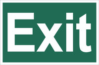 Exit Sign, Self Adhesive Vinyl, 1mm PVC,
