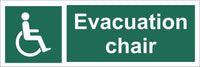 Evacuation Chair Sign, Self Adhesive Vinyl, 1mm PVC, 5mm Correx Board