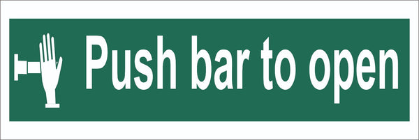 Push Bar To Open Sign, Self Adhesive Vinyl, 1mm PVC, 5mm Correx Board