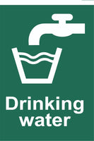 Drinking Water Sign, Self Adhesive Vinyl, 1mm PVC, 5mm Correx Board