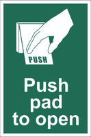 Pull To Open Left Sign, Self Adhesive Vinyl, 1mm PVC, 5mm Correx Board
