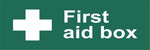 First Aid Box Sign, Self Adhesive Vinyl, 1mm PVC, 5mm Correx Board