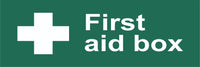 First Aid Box Sign, Self Adhesive Vinyl, 1mm PVC, 5mm Correx Board