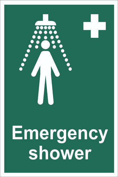 Emergency Shower, Self Adhesive Vinyl, 1mm PVC, 5mm Correx Board