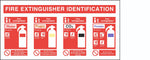 Fire Extinguisher Identification Sign, Self Adhesive Vinyl, 1mm PVC,