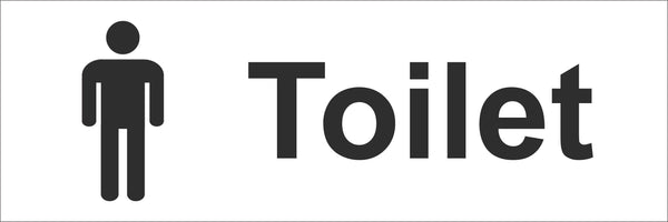 Male Toilet Sign, Self Adhesive Vinyl, 1mm PVC, 5mm Correx Board