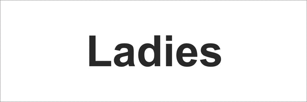 Ladies Toilet Sign, Self Adhesive Vinyl, 1mm PVC, 5mm Correx Board