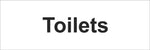 Toilets Sign, Self Adhesive Vinyl, 1mm PVC, 5mm Correx Board